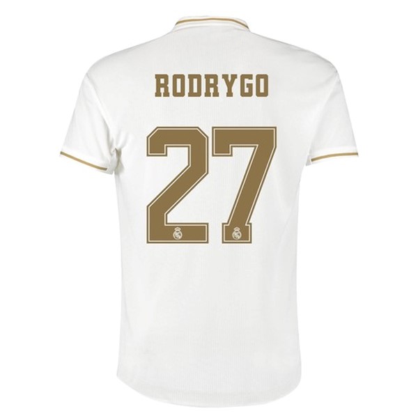 Trikot Real Madrid NO.27 Rodrygo Heim 2019-20 Weiß Fussballtrikots Günstig